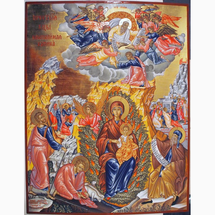 Virgin Mary As The Burning Bush Icon 740x740 Virgin Mary As The Burning Bush Icon