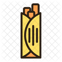 256x256 Burrito Icon Of Colored Outline Style