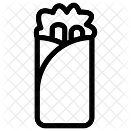 256x256 Burrito Icon Of Line Style