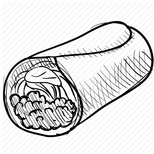 512x512 Burrito, Cheese, Food, Guacamole, Mexican, Snack, Tortillla Icon