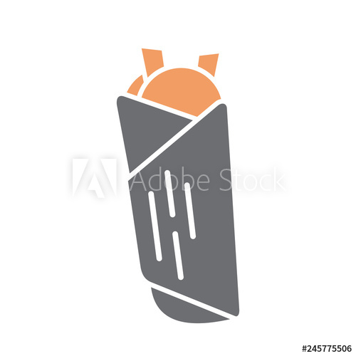 500x500 Burrito Icon On White Background For Graphic And Web Design