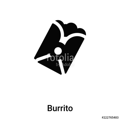 500x500 Burrito Icon Vector Isolated On White Background, Logo Concept