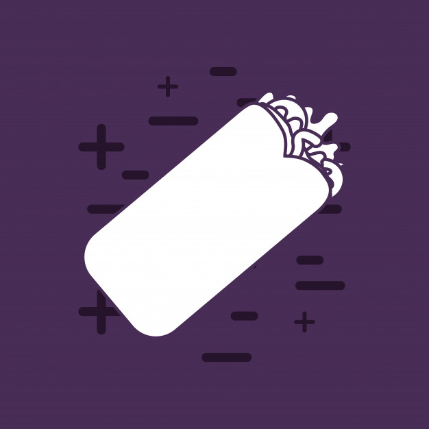 626x626 Mexican Burrito Icon Over Purple Background, Colorful Design