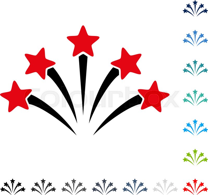800x749 Fireworks Burst Icon Vector Stock Vector Colourbox