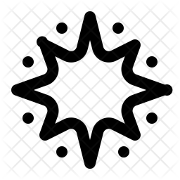 256x256 Star Burst Icon Of Line Style