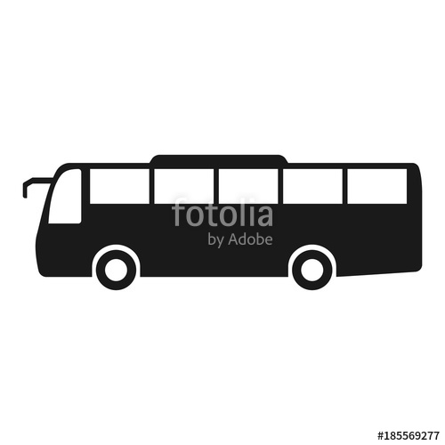 500x500 Bus Icon, Bus Side Icon Vector Stock Image And Royalty Free
