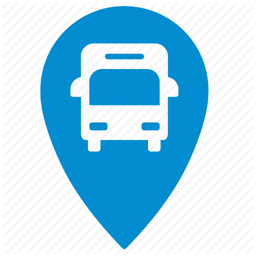 512x512 Bus, Geo, Location, Map, Point, Traffic, Transport Icon