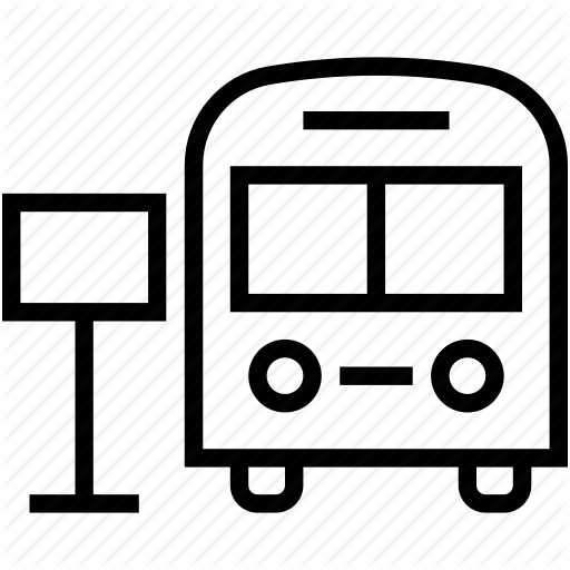 512x512 Bus Service, Bus Stand, Bus Stop, Station, Vehicle Icon
