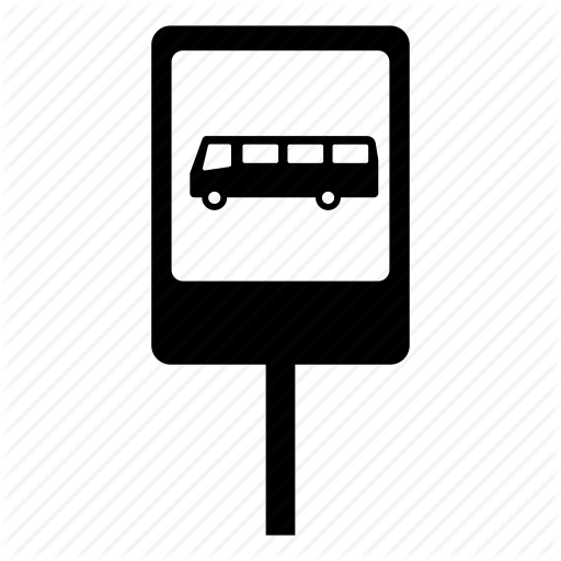 512x512 Bus, Bus Stop, Passengers, Sign, Station, Street Sign Icon