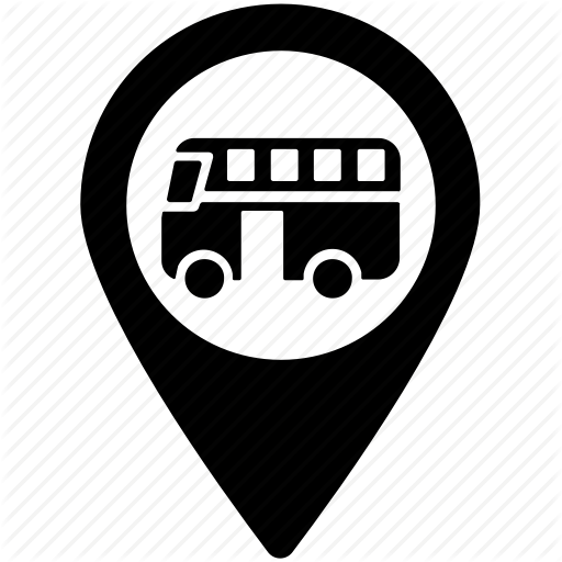 512x512 Bus Sign, Bus Stand Pointer, Bus Stop, Bus Stop Sign, Map Pointer