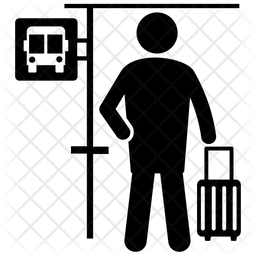 256x256 Bus Stop Icon Of Glyph Style