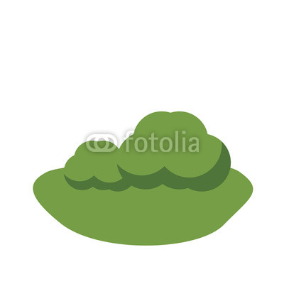 400x400 Green Bush Icon Over White Background Colorful Design Vector
