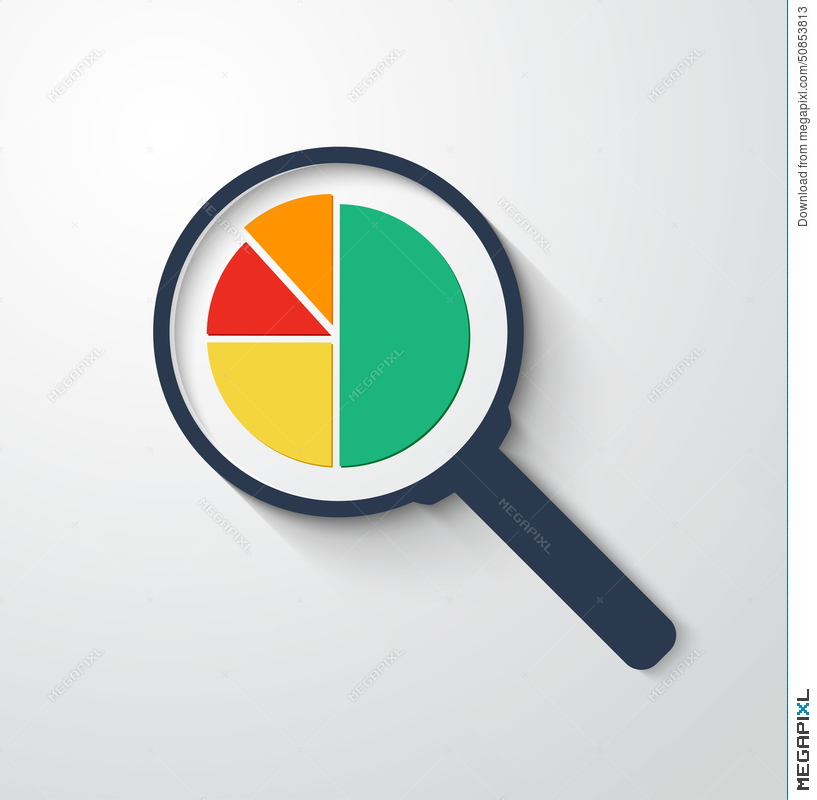 817x800 Business Analysis Magnifying Glass Icon Illustration