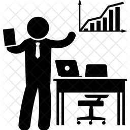 256x256 Business Analyst Icon Of Glyph Style