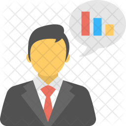 256x256 Business Analyst Icon Of Flat Style