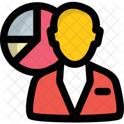 256x256 Business Analyst Icon Of Colored Outline Style