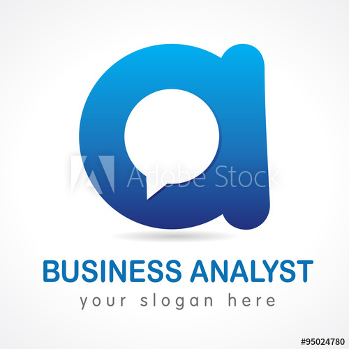 500x500 Business Analyst Letter A Logo Letter A Speech Bubble Logo Icon