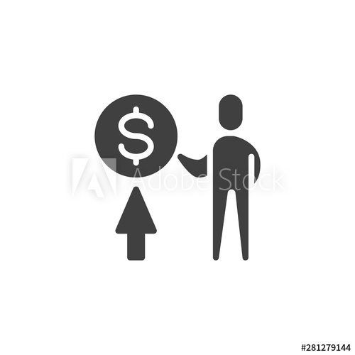 500x500 Business Analyst Vector Icon Filled Flat Sign For Mobile Concept