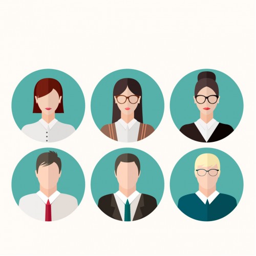 Business Team Avatar Icons Vector 500x500 Business Team Avatar Icons Vector