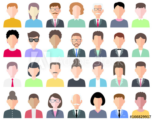Business Men And Business Women Avatar Icons 500x393 Business Men And Business Women Avatar Icons