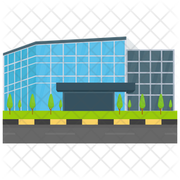 Company Building Icon Of Flat Style 256x256 Company Building Icon Of Flat Style