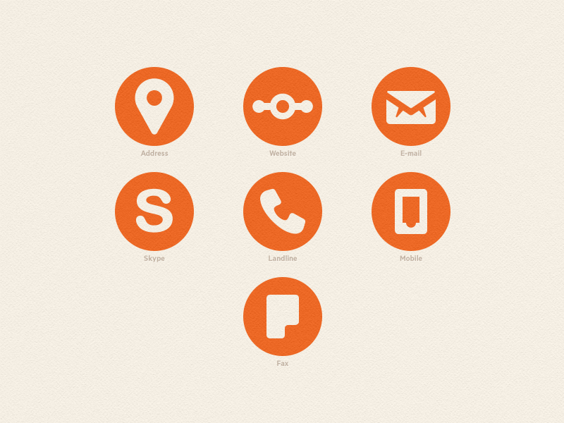 800x600 Business Cards Icons