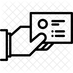 256x256 Business Card Icon Of Line Style