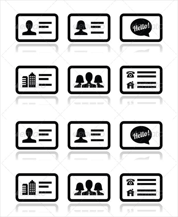 600x730 Business Card Icons