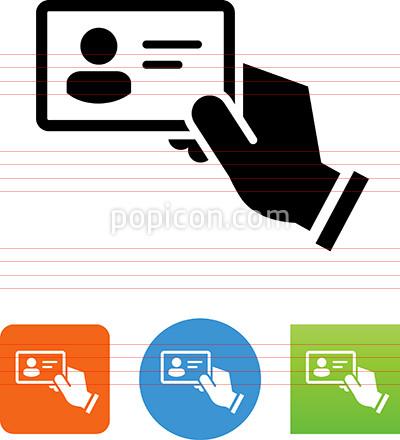 400x440 Hand Holding Business Card Icon