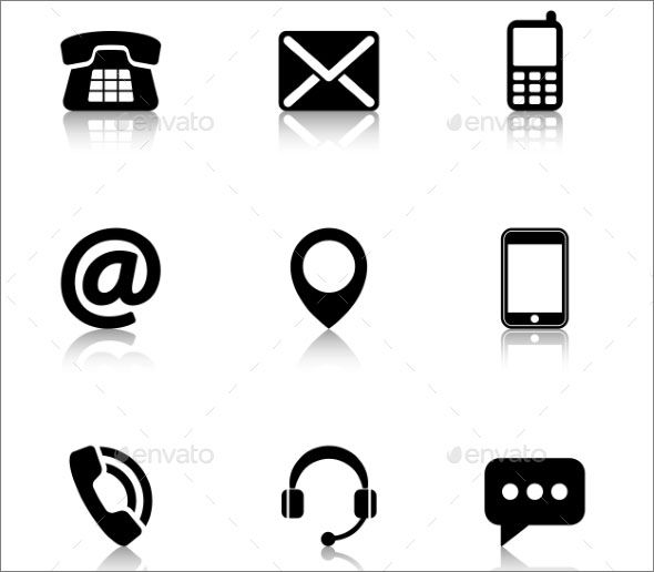Professional Contact Icons For Free Graphic Template Designs 590x516 Professional Contact Icons For Free Graphic Template Designs