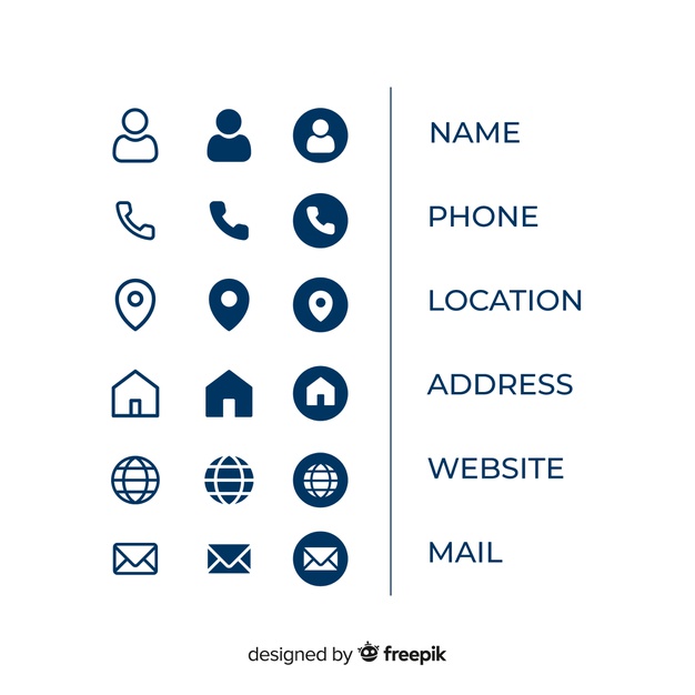 626x626 Business Card Icon Information Collection Vector Free Download