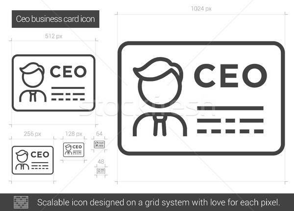 600x432 Ceo Business Card Line Icon Vector Illustration Andrei Krauchuk
