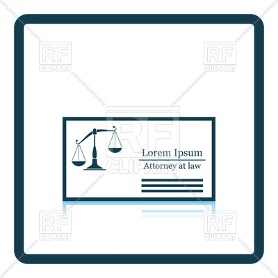 400x400 Lawyer Business Card Icon Vector Image Of Signs, Symbols, Maps