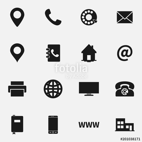 500x500 Set Of Business Card Vector Icons Stock Image And Royalty Free