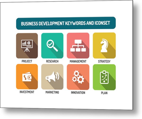 600x505 Business Development Flat Icon Set