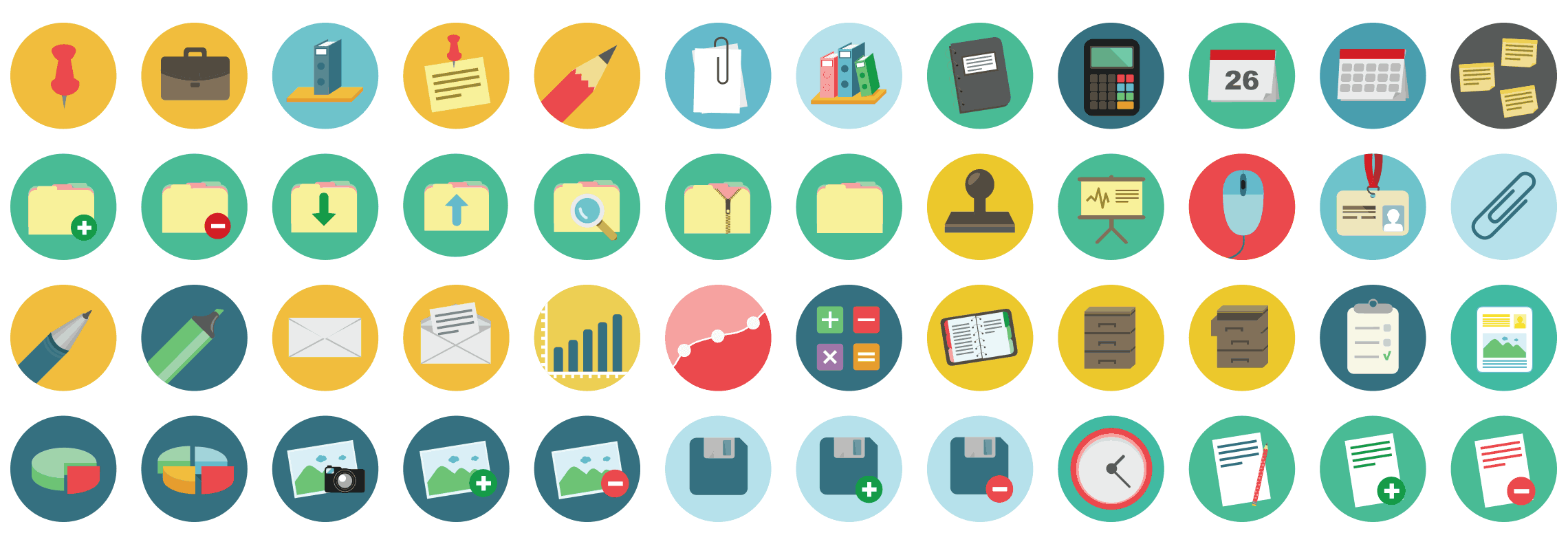 Flat Icons Vector Set Royalty Free 2280x791 Flat Icons Vector Set Royalty Free
