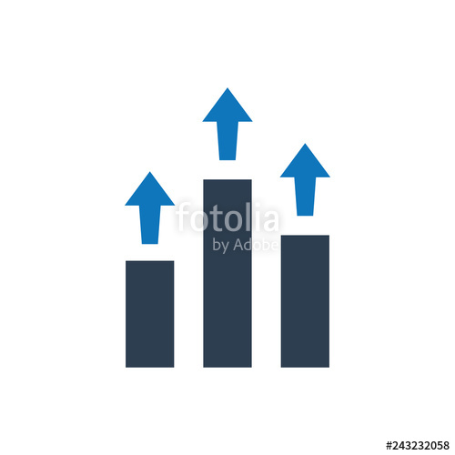 500x500 Business Growth Icon Stock Image And Royalty Free Vector