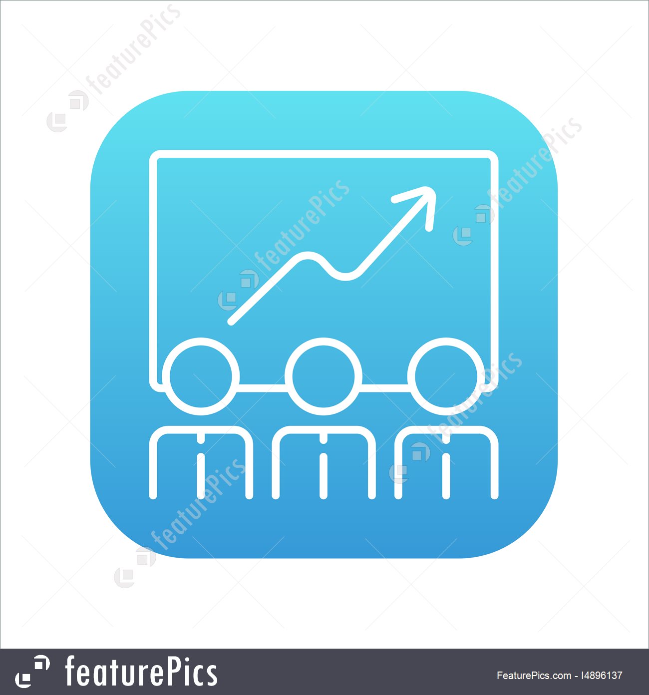 1300x1392 Business Growth Line Icon Stock Illustration