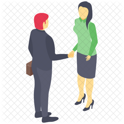 512x512 Business Handshake Icon Of Isometric Style