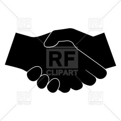 400x400 Business Handshake Icon On White Background Vector Image Of Icons