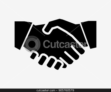 450x374 Business Handshake Icon Stock Vector