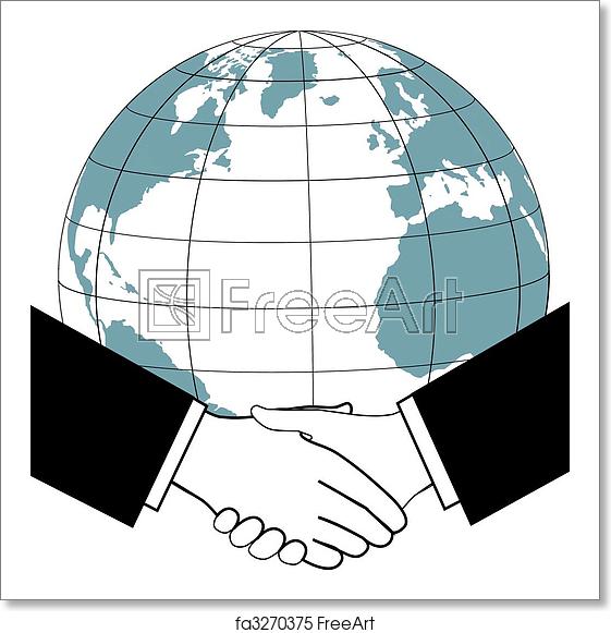 561x581 Free Art Print Of Global Business Trade Nations Agreement
