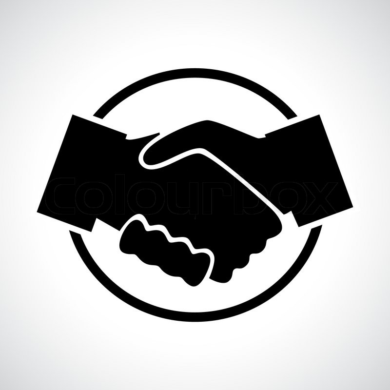 800x800 Handshake Black Flat Icon In A Stock Vector Colourbox