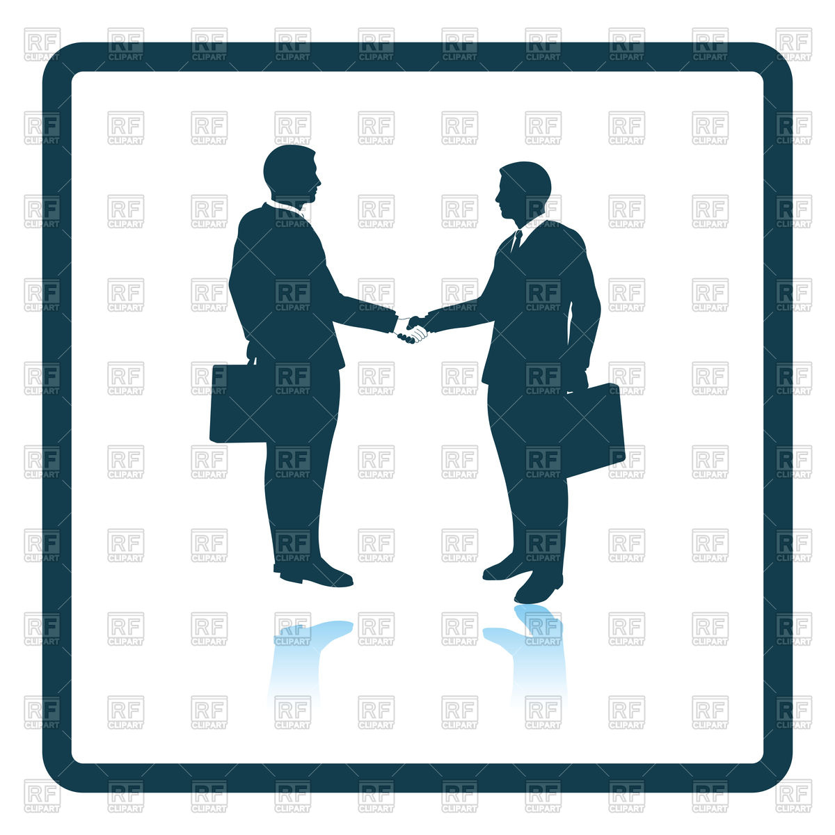 1200x1200 Icon Of Meeting Businessmen, Business Handshake Vector Image