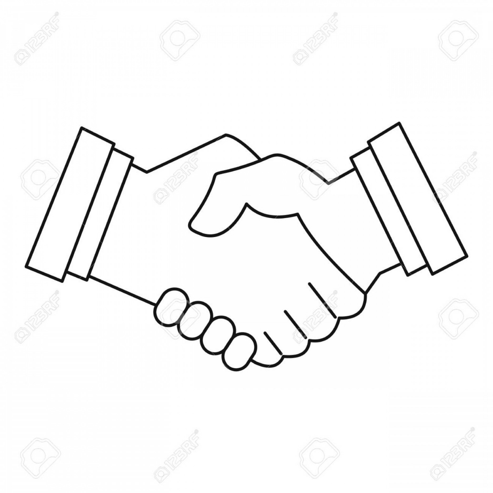 1872x1872 Photostock Vector Business Handshake Icon In Outline Style