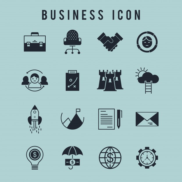 626x626 Business Icon Set Vector Free Download