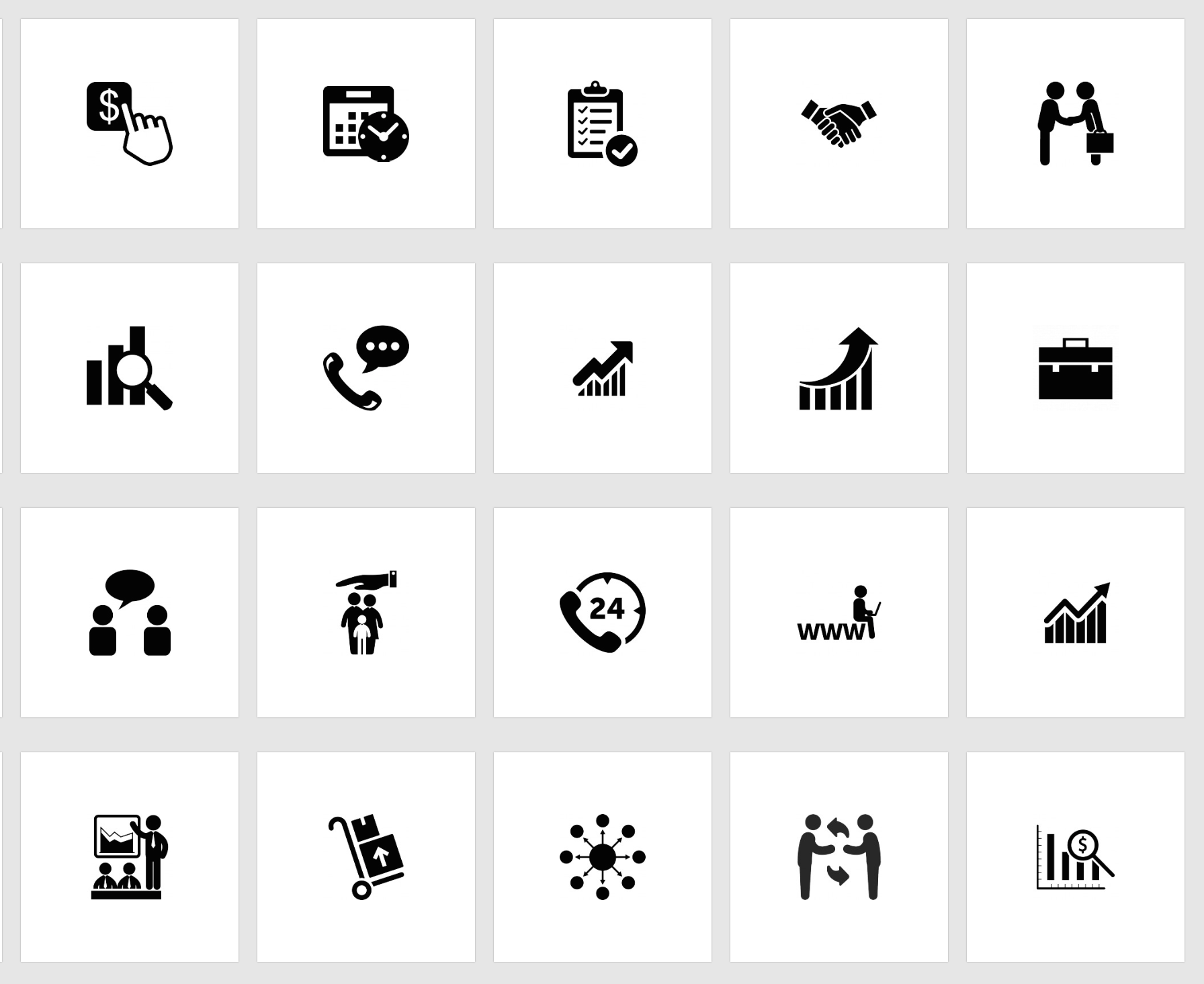 business presentation icons free