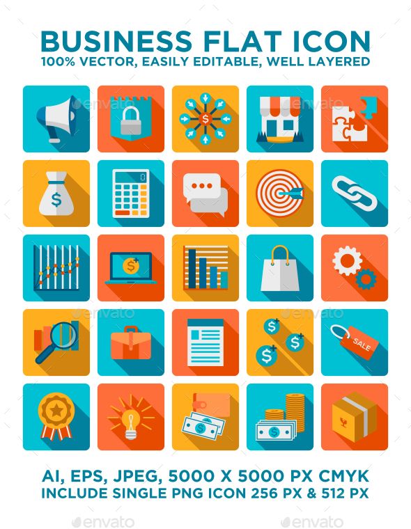590x760 Business Flat Icon