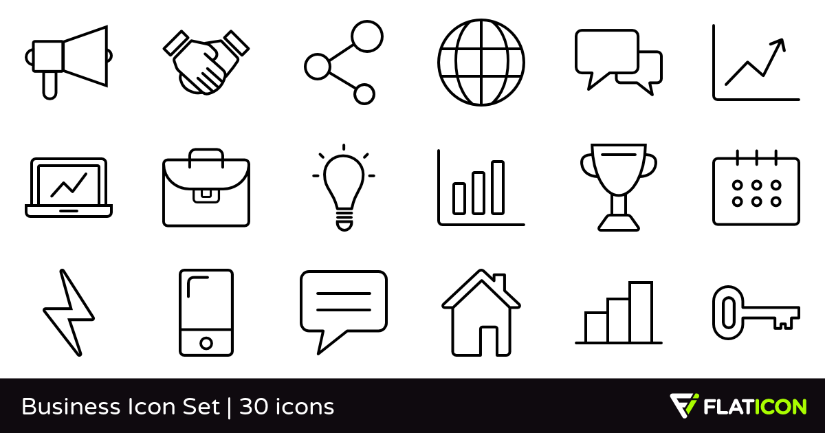 1200x630 Business Icon Set Free Icons