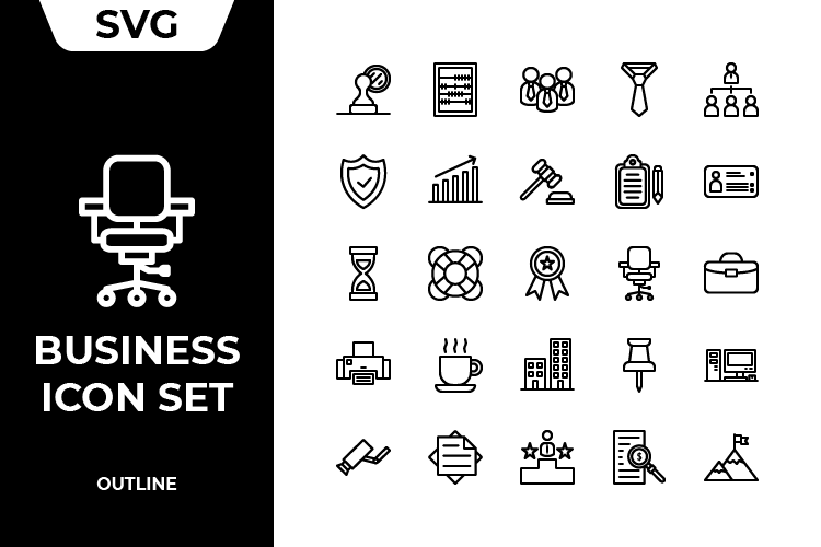 750x500 Business Icon Set
